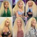 Stema 613 Blonde Curly 13x4 Transparent Lace Front Wig